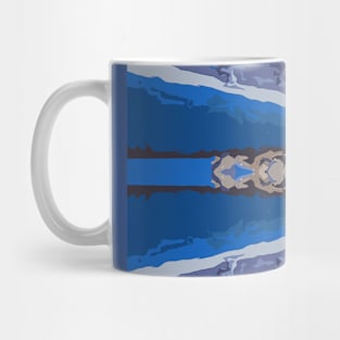 Abstract Geometrical Blue Mug